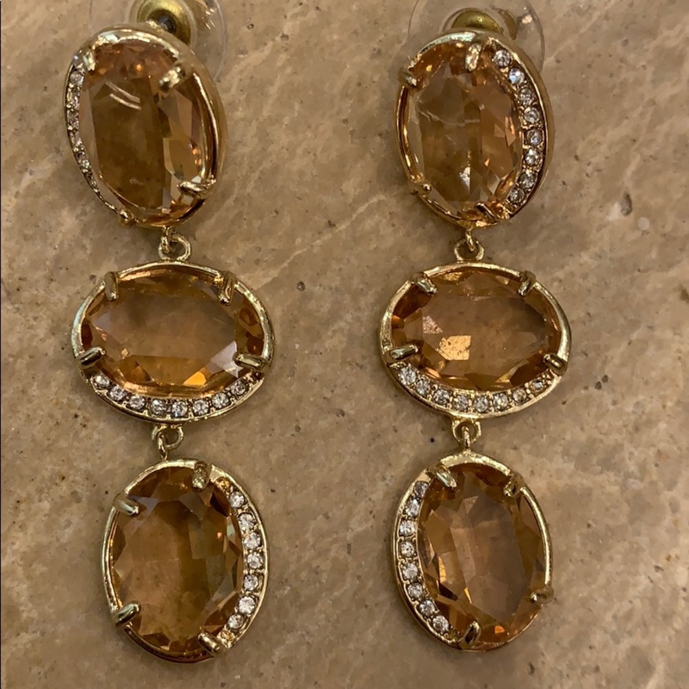 Hanging crystal earrings